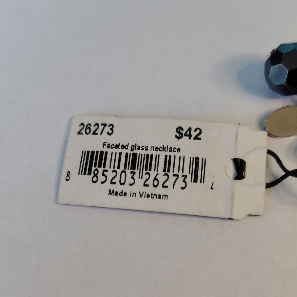 Cookie Lee Silver and Dark Blue Necklace - Picture 5 of 5